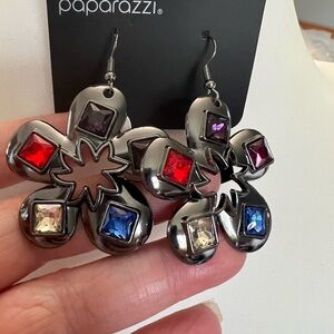 Paparazzi Multicolor Gem Flower Earrings